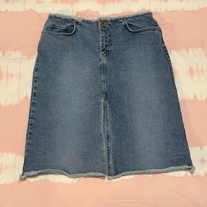 Vintage Y2K Parasuco Light Blue Denim Skirt